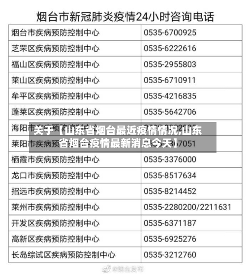 关于【山东省烟台最近疫情情况,山东省烟台疫情最新消息今天】
