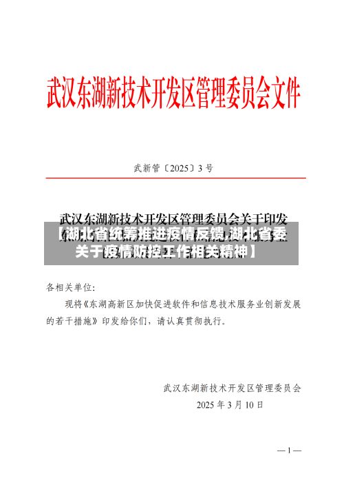 【湖北省统筹推进疫情反馈,湖北省委关于疫情防控工作相关精神】