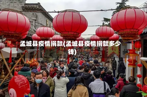 孟城县疫情捐款(孟城县疫情捐款多少钱)