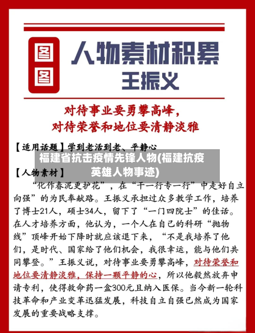 福建省抗击疫情先锋人物(福建抗疫英雄人物事迹)-第2张图片