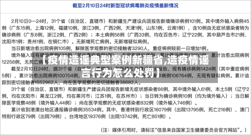 【疫情造谣典型案例新疆省,造疫情谣言行为怎么处罚】
