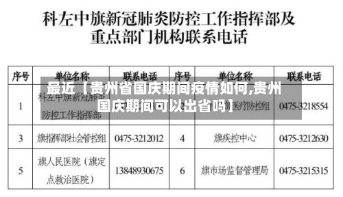 最近【贵州省国庆期间疫情如何,贵州国庆期间可以出省吗】