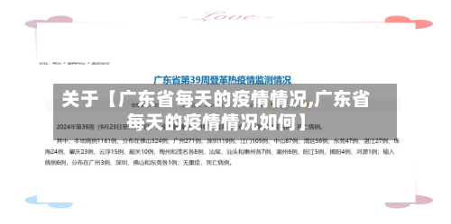 关于【广东省每天的疫情情况,广东省每天的疫情情况如何】