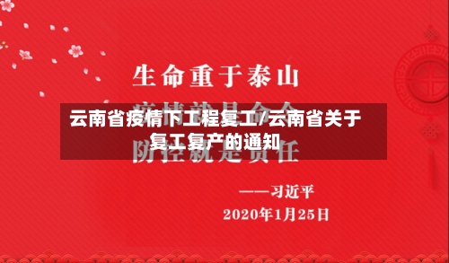 云南省疫情下工程复工/云南省关于复工复产的通知