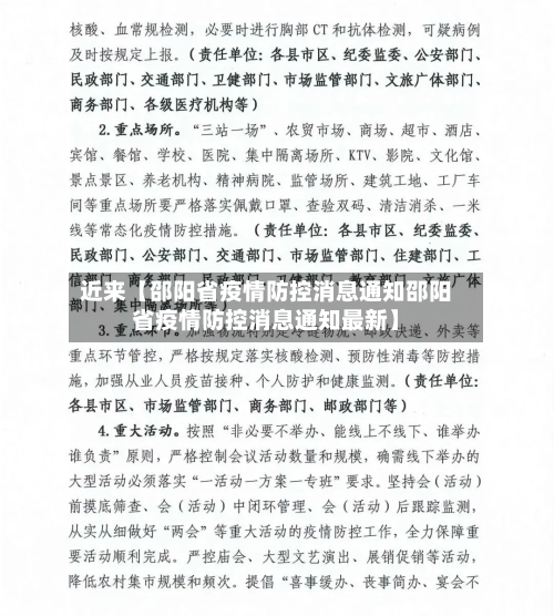 近来【邵阳省疫情防控消息通知邵阳省疫情防控消息通知最新】