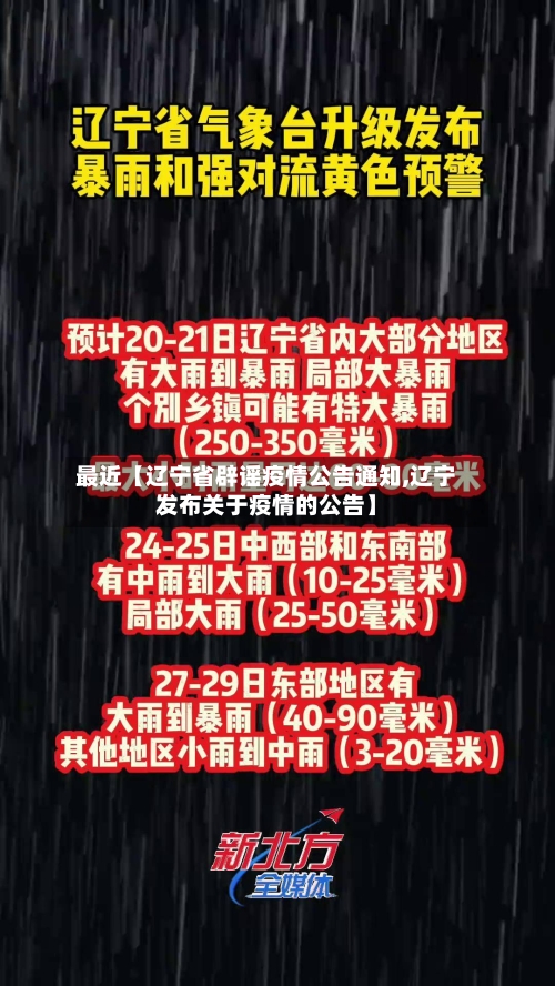 最近【辽宁省辟谣疫情公告通知,辽宁发布关于疫情的公告】