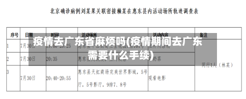 疫情去广东省麻烦吗(疫情期间去广东需要什么手续)-第3张图片