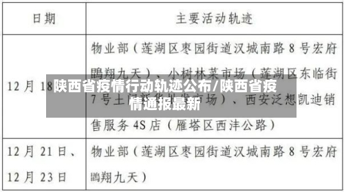 陕西省疫情行动轨迹公布/陕西省疫情通报最新-第2张图片