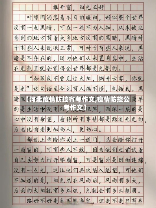 【河北疫情防控省考作文,疫情防控公考作文】-第2张图片