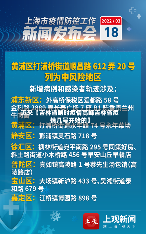 近来【吉林省啥时疫情高峰吉林省疫情几号开始的】