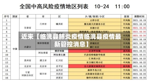 近来【临洮县肺炎疫情临洮县疫情最新管控消息】-第3张图片