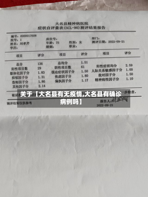 关于【大名县有无疫情,大名县有确诊病例吗】