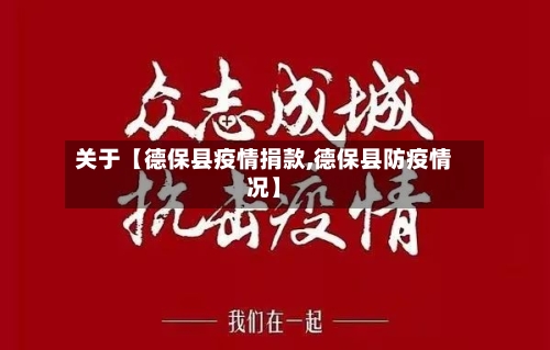关于【德保县疫情捐款,德保县防疫情况】